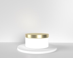 White blank cream jar.