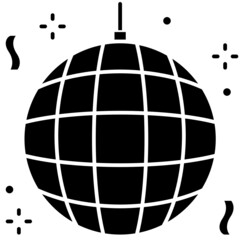 disco ball solid icon