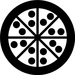 pizza solid line icon