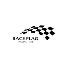 Race flag icon, simple design illustration vector template
