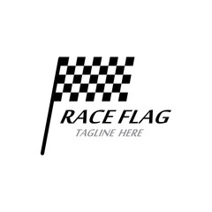 Race flag icon, simple design illustration vector template