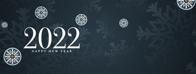 Fototapeta na wymiar Happy new year 2022 beautiful snowflakes calendar banner design