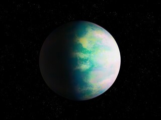 Beautiful distant planet, Earth's twin from another solar system. The main candidate for...