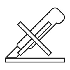 Do not use the cutter thin sign on white background