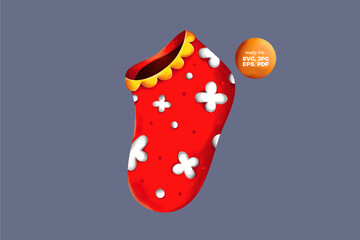 cute sock illustrations with colour full vector designs