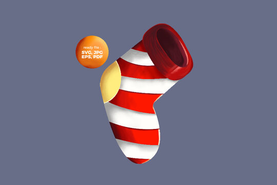 cute sock illustrations with colour full vector designs