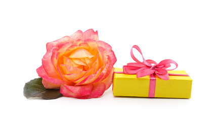 Beautiful roses with gifts.