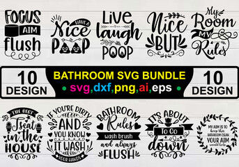 Fototapeta premium bathroom svg bundle
