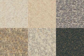 Pack of 6 High Quality Granite Seamless 4K Textures for editing, compositing, backdrops or material development.