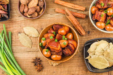 Quail Eggs Stew with belly pork(Chinese food)