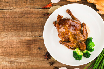 A Chinese delicacy: soy sauce chicken