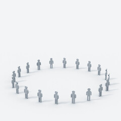 人物　ビジネス　輪　絆