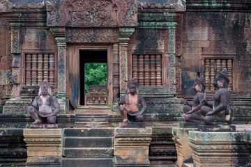 Banteay Srei Temple, Cambodia - a temple know for it's monkey statues