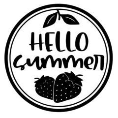 hello summer logo inspirational quotes typography lettering design