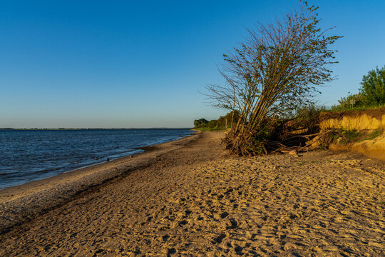 The beach and cliffs in Zierow, Mecklenburg-Western Pomerania, Germany