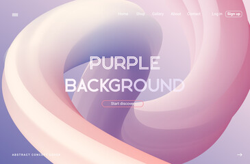Abstract composition with pink and violet color, wave shape, 3d, liquid form. Banner with glow wave gradient, fluid shapes. Dynamic textured background with 3d vector element. Landing page template