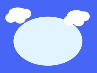 Background for text with clouds on a blue background.