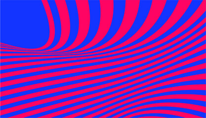 Blue and Red Psychedelic Linear Wavy Backgrounds