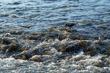 河川の水の流れ　穂高川