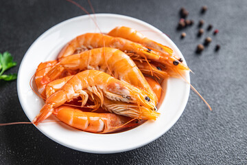 shrimp food prawns seafood  meal snack copy space food background rustic 