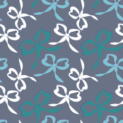 Fototapeta na wymiar A seamless pattern on a square background is a ribbon bow