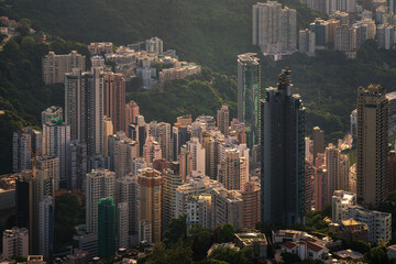 Obraz premium cityscape close up top view