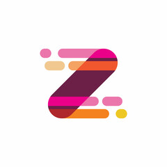 full color motion letter z logo design