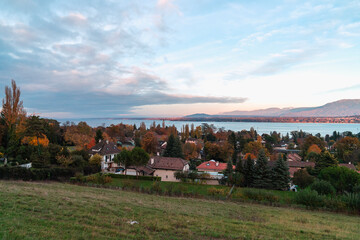 panorama sur les alpes  depuis Chambesy