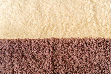 白と茶のボア生地