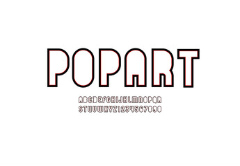 Trendy font, modern alphabet, letters from A to Z and numbers from 0 to 9