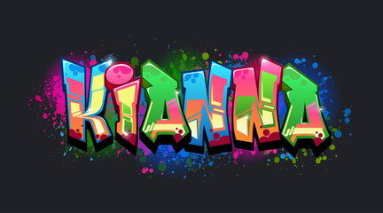 A Cool Genuine Wildstyle Graffiti Name Design - Kianna