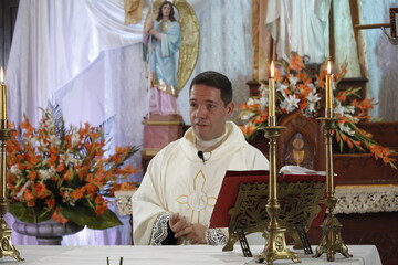 Priest Celebrating Mass in Easter