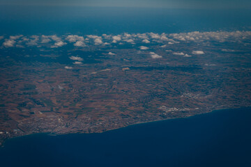 aerial view of the sea