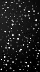 White dots Christmas background. Subtle flying sno