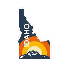 Foto op Plexiglas Idaho state map travel logo © Дмитрий Сальников