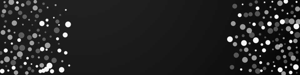 White dots Christmas background. Subtle flying sno