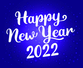Fototapeta na wymiar Happy New Year 2022 Design Abstract Holiday Vector Illustration White With Purple Gradient Background