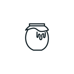 Honey thin line icon stock illustration.Beekeeping and apiary related icon