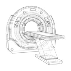 3d illustration of a MRI machine