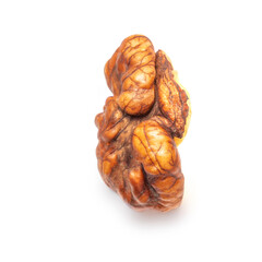 Walnut Isolated. Pile of Walnut kernel Nut  on white background. Top view. Flat lay.Walnut Isolated. Pile of Walnut kernel Nut  on white background. Top view. Flat lay.