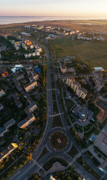 The city of Volgodonsk, a view from above. 