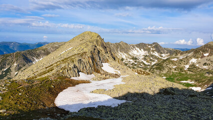 landscape with snow, Retezat Mountains, Romania 