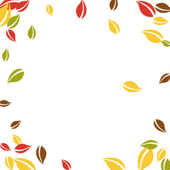 Fototapeta na wymiar Falling autumn leaves. Red, yellow, green, brown c