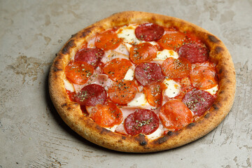 pizza with salami
