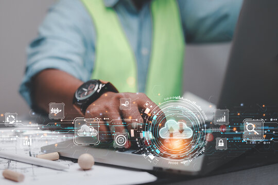 Business people show cloud storage technology to process online network connections to be effective cloud concept.
