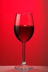 red wine in glass
