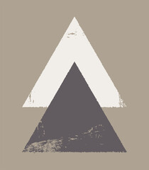 Fototapeta premium Fashionable, modern, abstract, minimalistic composition. For wall decoration, vintage-style cover art. With the effect of antiquity.