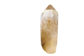 macro stone mineral quartz on a white background