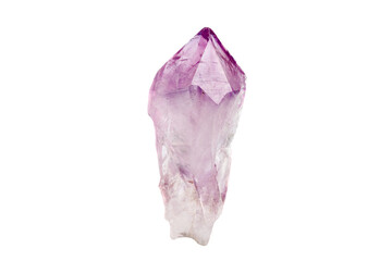 macro stone mineral amethyst on a white background