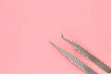 scissors on red background